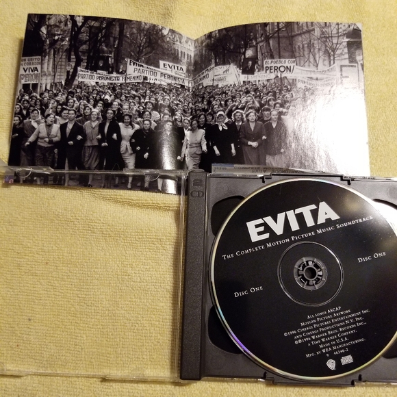 Evita Original Soundtrack Andrew Lloyd Webber CD Nov-1996 Warner Bros - Picture 3 of 5